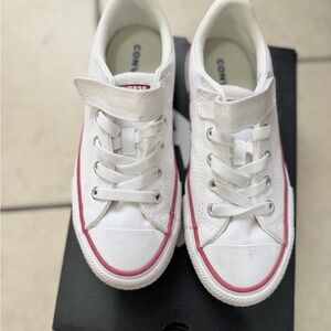 Converse White Strap Shoes